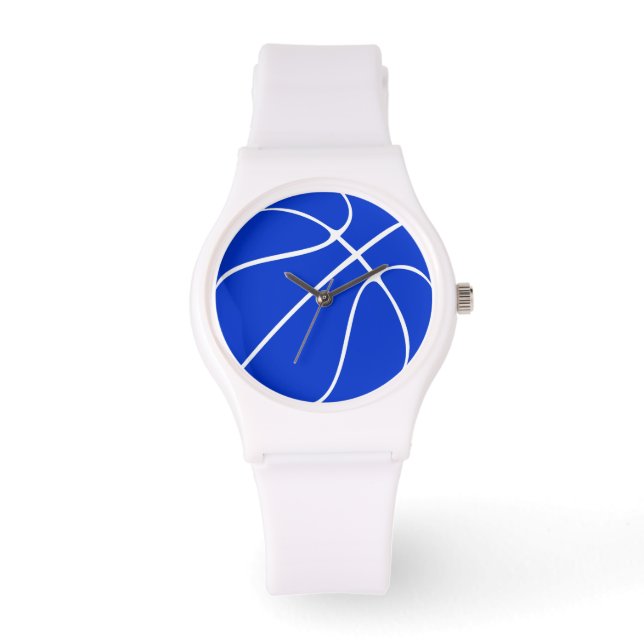 Women's Blue Basketball Wrist Watch (Front)