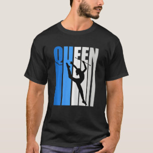 Womens Blue Pretty Rhythmic Gymnastics Queen Birth T-Shirt