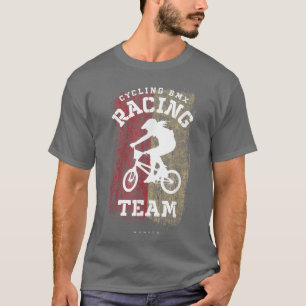 Womens BMX Bike Monaco Flag Biking Cycling Racing  T-Shirt