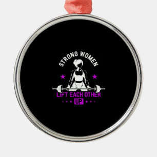 Womens Bodybuilding Gym Workout And Funny Training Metal Ornament