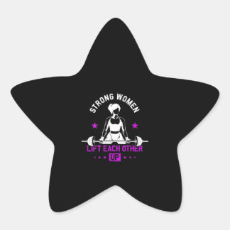 Womens Bodybuilding Gym Workout And Funny Training Star Sticker