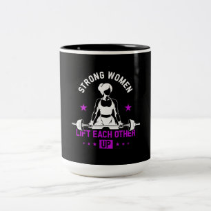 Womens Bodybuilding Gym Workout And Funny Training Two-Tone Coffee Mug