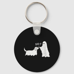Womens Boo Boo-P Dog Ghost Funny Halloween Dog Keychain