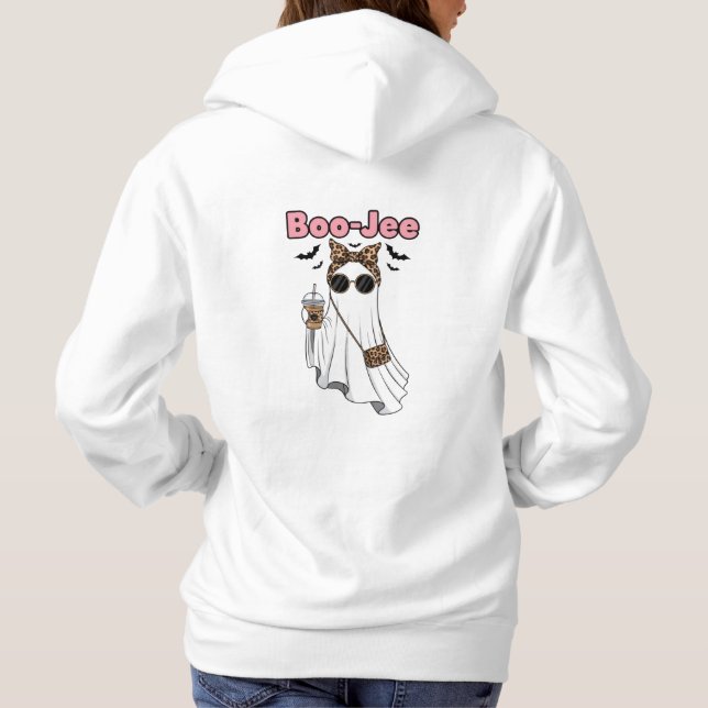 Womens Boo-Jee Halloween  Hoodie (Back)