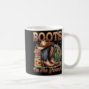 Womens Boot Cowboy Western Cowgirl Linedance V-nec Coffee Mug
