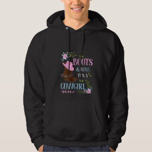 Womens Boots Bling Its A Cowgirl Thing Cute Love C Hoodie