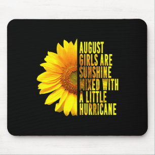 Womens Born In August Womans Birthday Sunflower Mouse Pad