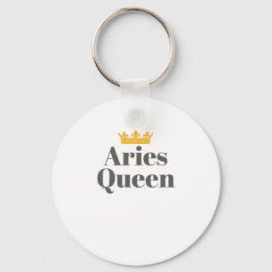 Womens Born March April Aries Queen Zodiac Aries Keychain