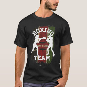 Womens Boxing Kenya Combat Sports Fighter Boxing T-Shirt
