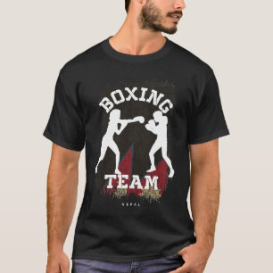 Womens Boxing Nepal Combat Sports Fighter Boxing T-Shirt