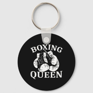 Womens Boxing Queen Fighter Kickboxing Keychain