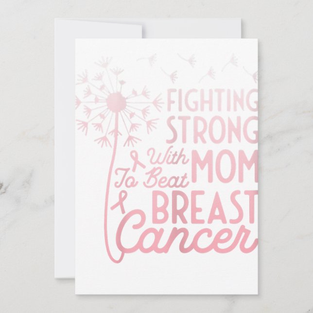 Womens Breast Cancer Awareness Daughter Support Announcement (Front)