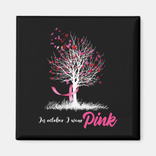 Womens Breast Cancer Awareness, In October We Wear Magnet