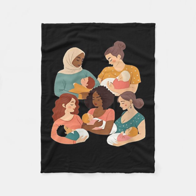 Womens Breastfeeding Lactation Consultant Birth Wo Fleece Blanket (Front)