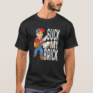 Womens Bricklayer Mason Hard Work Brickie Brickmas T-Shirt
