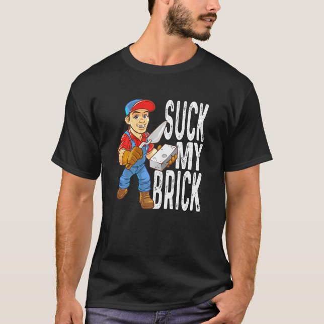 Womens Bricklayer Mason Hard Work Brickie Brickmas T-Shirt (Front)
