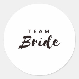 Womens Bridal Party Team Bride Team Groom Premium  Classic Round Sticker