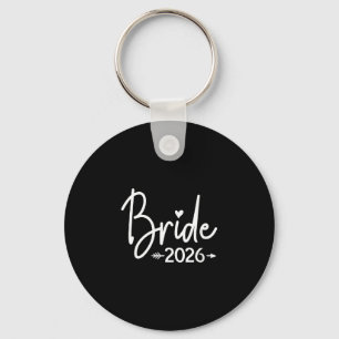 Women's bride est 2026 married wedding bridal keychain