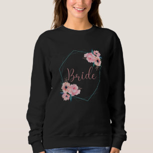 Womens Bride Stag Party Roses Wreath Bride Sweatshirt