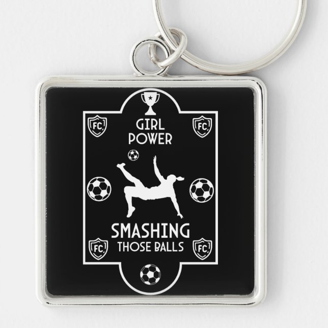 Womens British British Soccer Keychain (Front)