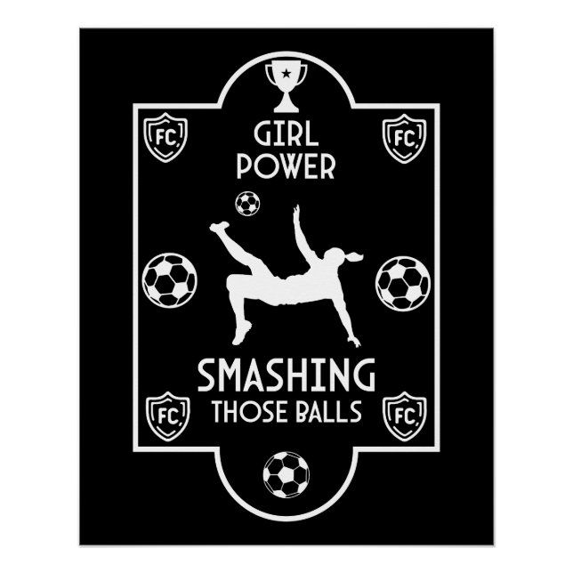 Womens British British Soccer Poster (Front)