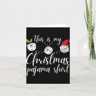 Womens Bunco Christmas Pajama Dice Game Night  Card