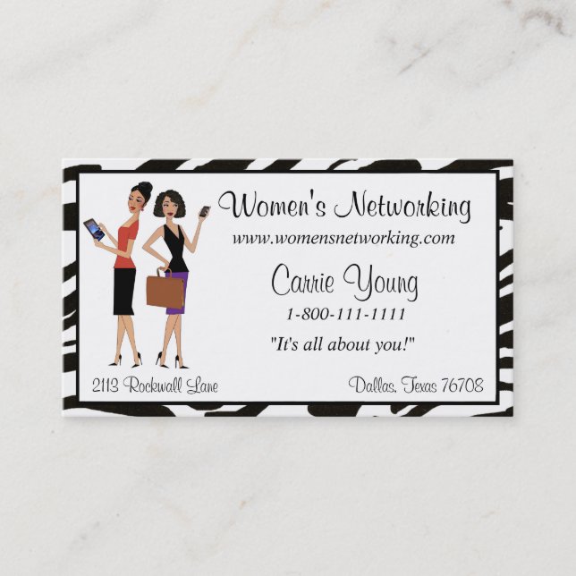 Womens Business and Networking Business Card (Front)