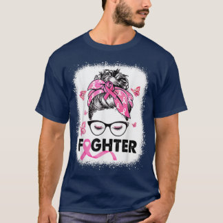 Womens Butterfly Ribbon Breast Cancer Awareness  T-Shirt