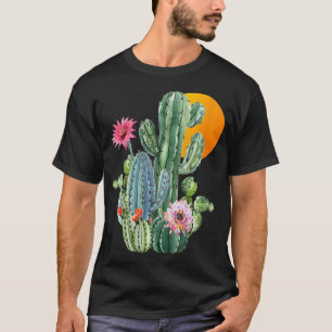 Womens Cactus Plant Gift Mom Lover Botanical Garde T-Shirt