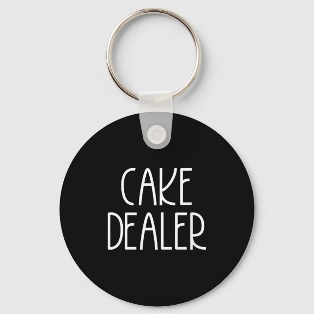 Womens Cake Er - Funny Foodie Feast Baker Quote V- Keychain (Front)