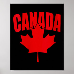 Womens Canada Canadian Maple Leaf Flag Hiking Camp Poster