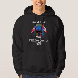 Womens Canadian Trucker Canada Truck Freedom Convo Hoodie