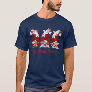 Womens Candy Cane Gnome Wife Mom Gammie Personaliz T-Shirt