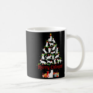 Womens Cat Christmas Tree Decor Funny Cat Lover Me Coffee Mug