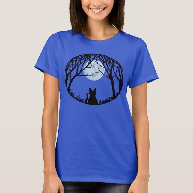 Women's Cat Lover Shirt Fat Cat Lady's Cat Top (Front)