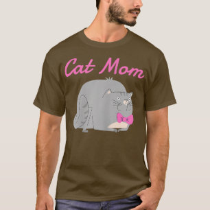 Womens Cat Mom Shirt Funny Cat Lovers Mothers Day