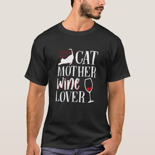 Womens Cat mother wine T-Shirt (Front)