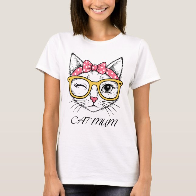 Women's cat mum T-Shirt (Front)