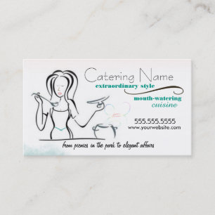 Women's Catering Business Cards