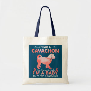 Womens Cavachon Mom Said Baby Funny Cavachon Dog Tote Bag