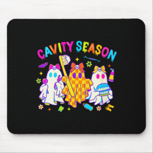 Womens Cavity Season Funny Halloween Ghost Cute So Mouse Pad
