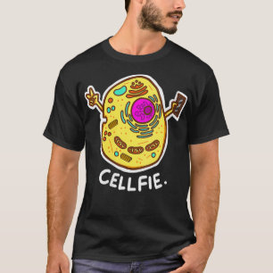 Womens CellFie Funny Science Biology VNeck  T-Shirt