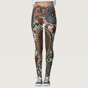 Women's Ceremony and Body Paint by Helen Rubuntja Leggings