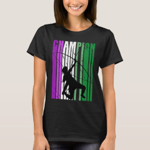 Womens Champion Archery Birthday Purple Green T-Shirt