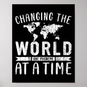 Womens Changing The World Funny Dyslexic Dyslexia  Poster