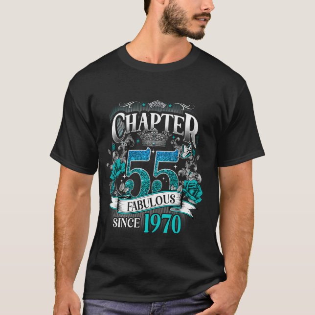 Womens Chapter 55 Fabulous Since 1970 55th Birthda T-Shirt (Front)