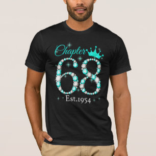 Womens Chapter 68 Est 1954 68 Years Old 68th Birth T-Shirt