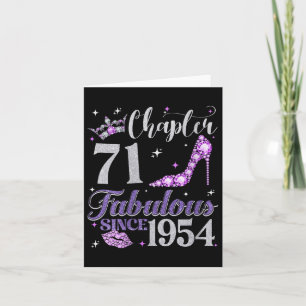 Womens Chapter 71 Fabulous Since 1954 71st Birthda Card