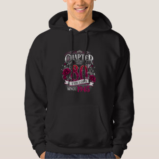 Womens Chapter 80 Fabulous Since 1945 80th Birthda Hoodie