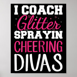 Womens Cheer Coach Design For A Cheerleading Coach Poster